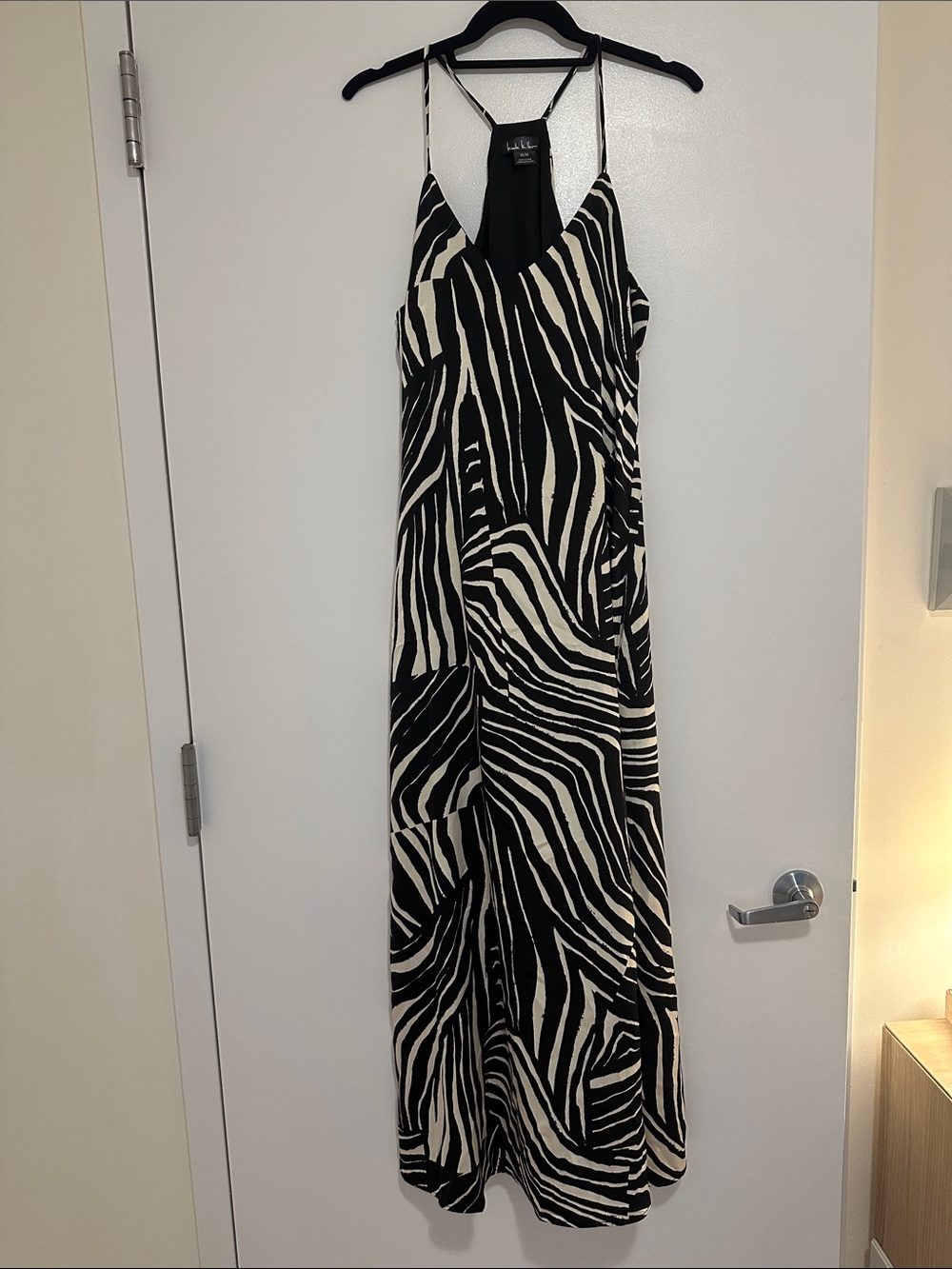 NWT Nicole Miller Zebra-Print Maxi Dress